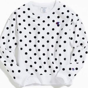 Champion x UO polka dot crewneck sweatshirt